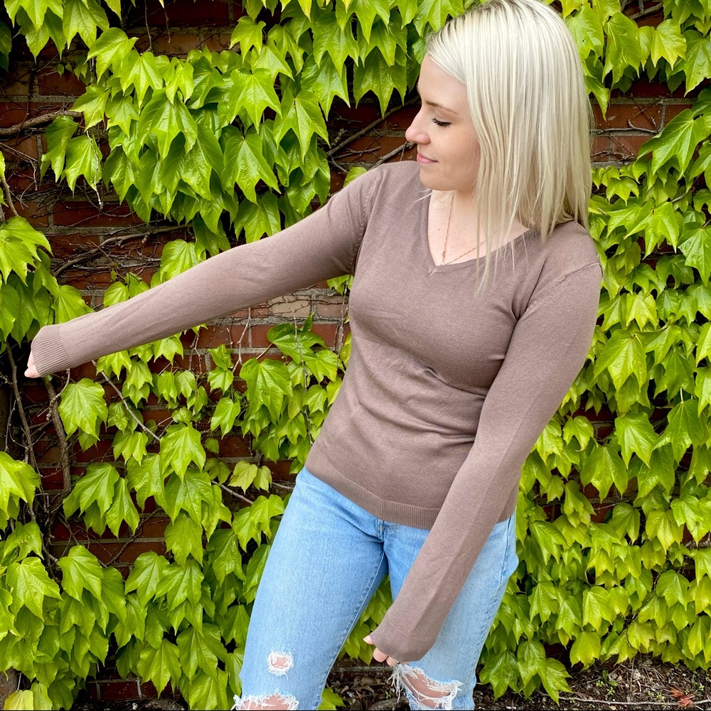 Lock & Love Premium Neutral Tan Sweater
